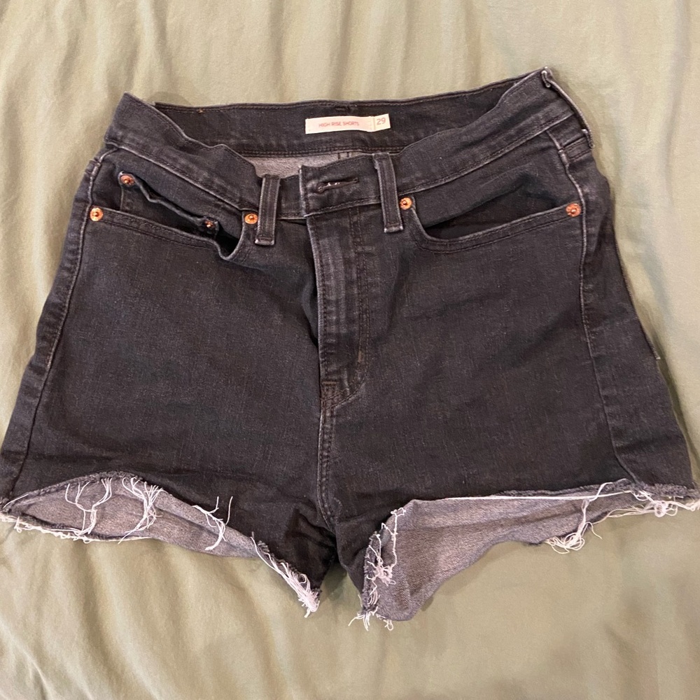 Levi’s high rise denim shorts